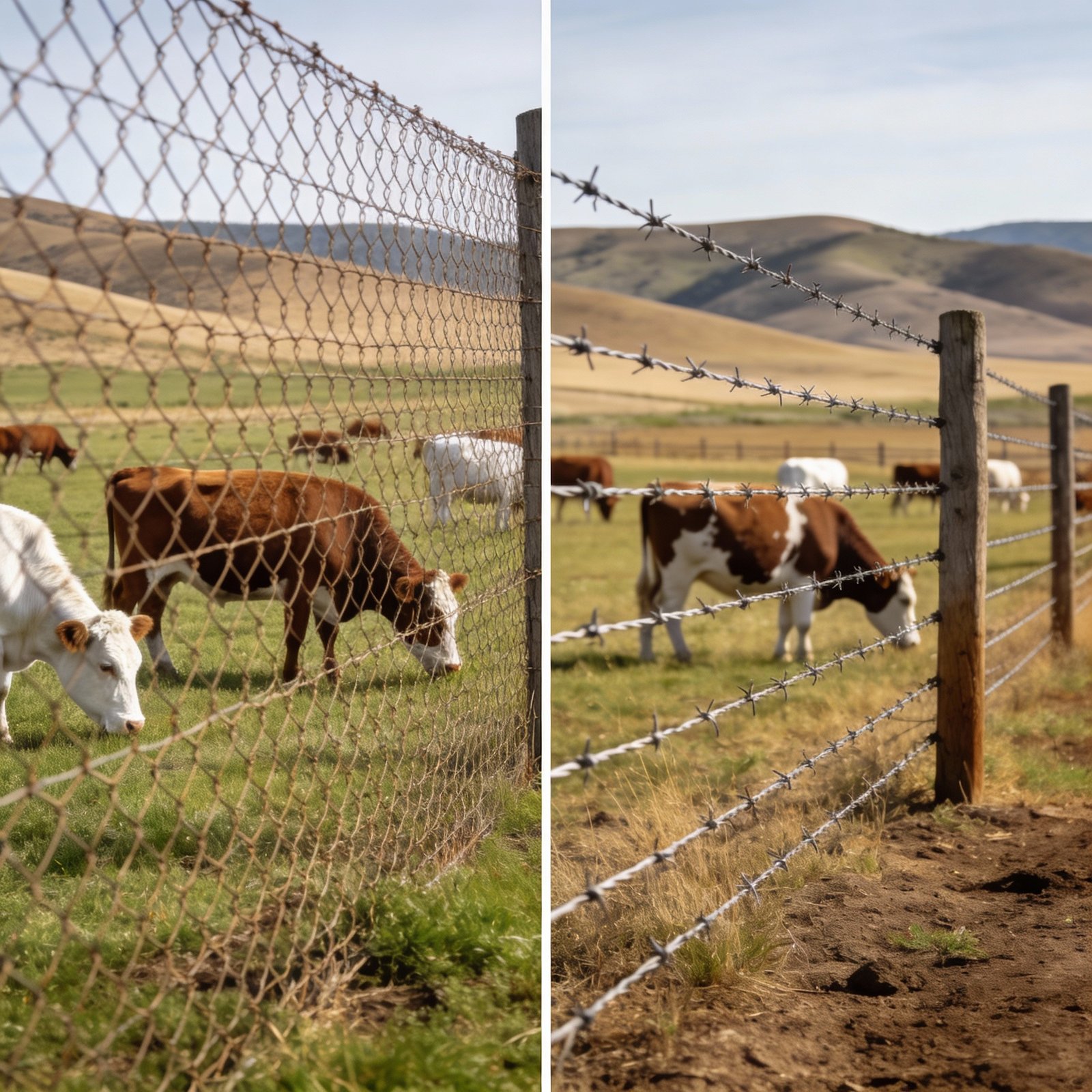 woven wire fence vs barbed wire fence for cattle