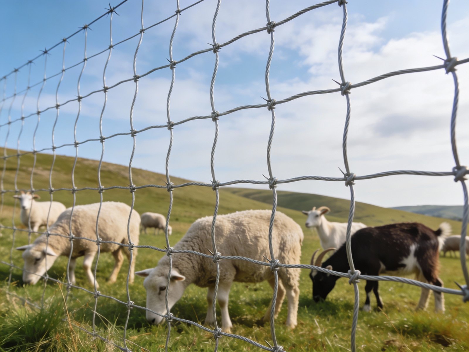 woven wire fence safe for cattle sheep and goats