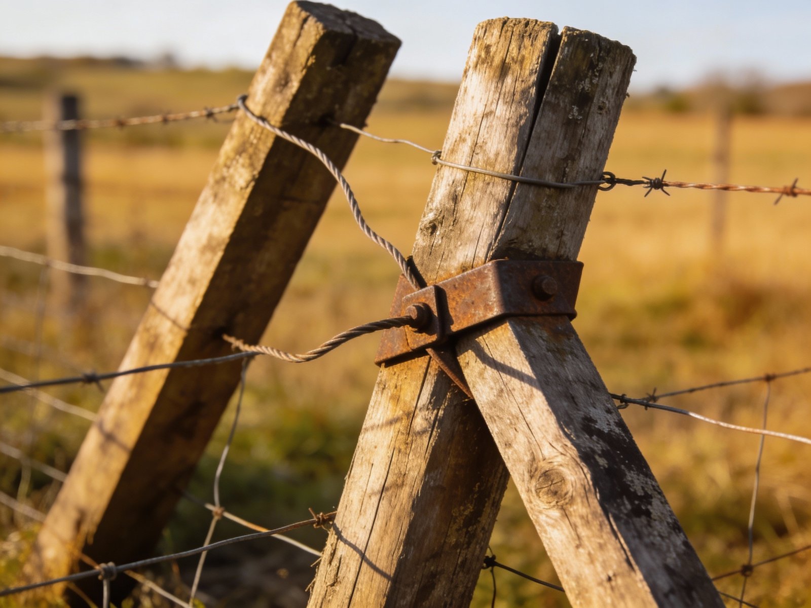 Cattle fence problems caused by improper post depth and tensioning