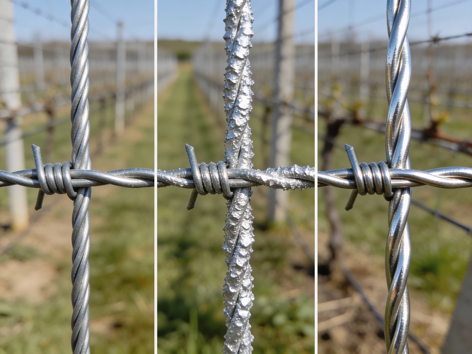 Comparison of galvanized and zinc-aluminum fence wire coatings for different environmental conditions