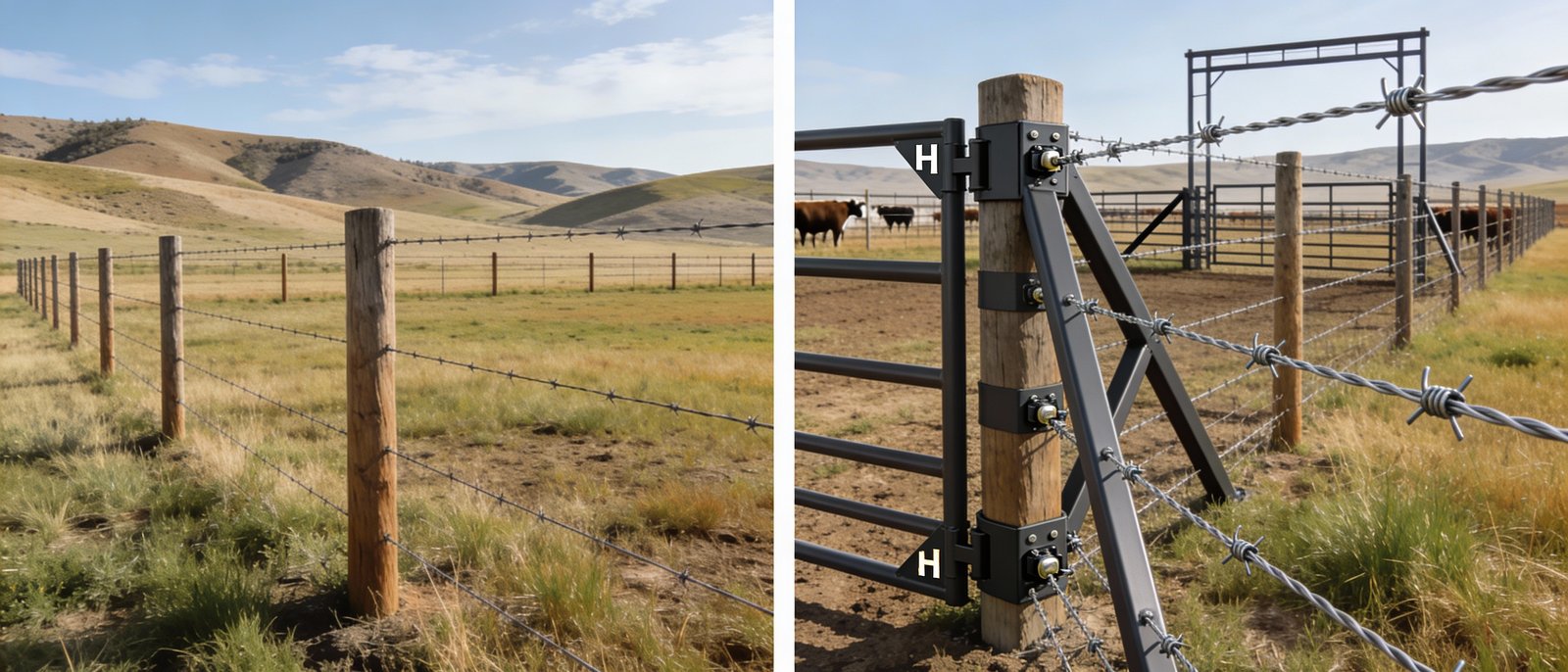 Comparison of simple interior cattle fencing versus complex perimeter fence systems
