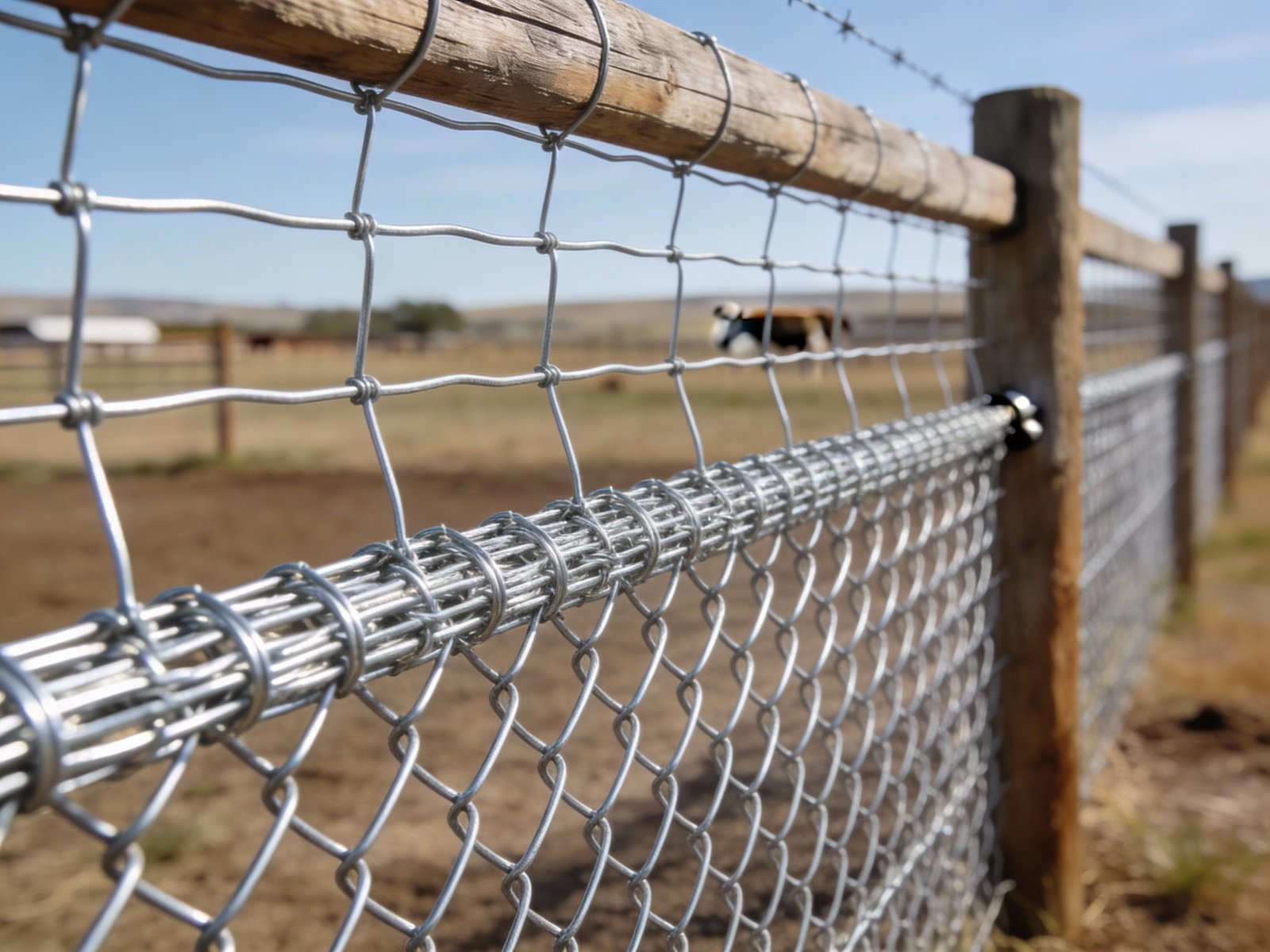 Woven wire fence mesh patterns for cattle and predator control