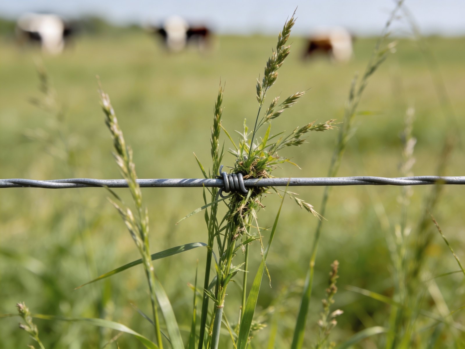 Vegetation shorting an electric fence wire causing power loss